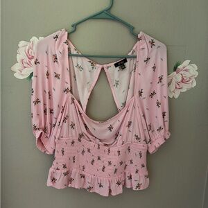 Nordstrom brand AFRM CROP like top spring size Medium pink